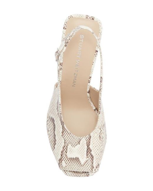 Stuart Weitzman White Val Slingback Sandal