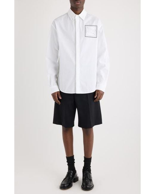Jacquemus White La Chemise Simon Dog Patch Button-Up Shirt for men