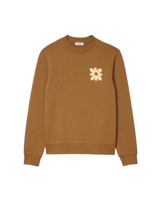 Sandro Natural Sweatshirt With Flower Patch for men