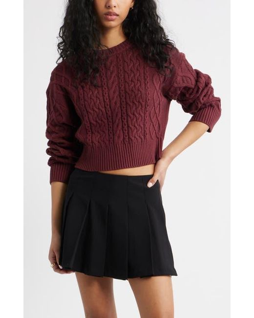 BP. Red Cable Pullover Sweater