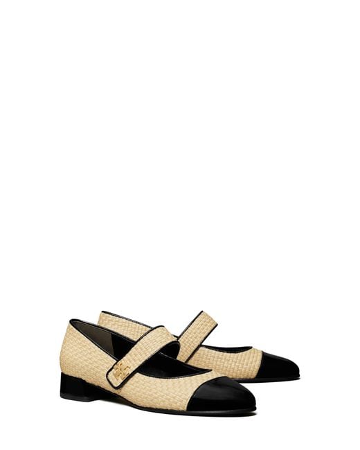 Tory Burch Black Cap Toe Mary Jane Pump