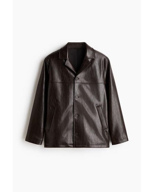 H&M Black Coated Jacket for men