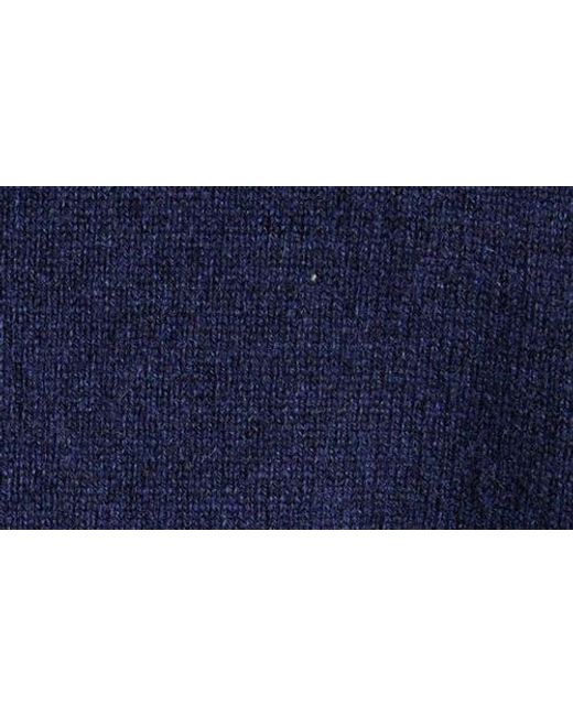 Alexander McQueen Blue Asymmetrical Cashmere & Wool Crewneck Sweater