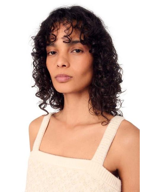 Maje Natural Tweed-Effect Knit Crop Top