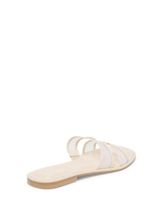 Dolce Vita White Flori Slide Sandal