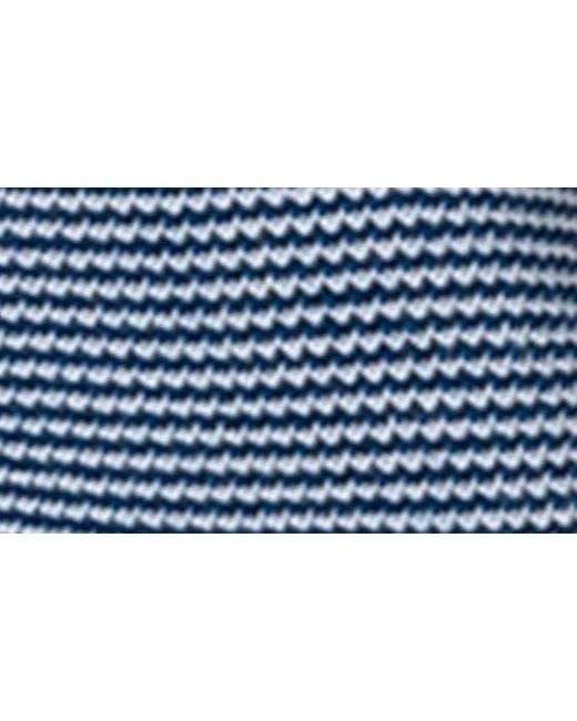 Akris Punto Blue Stripe Short Sleeve Wool Mesh Stitch Cardigan