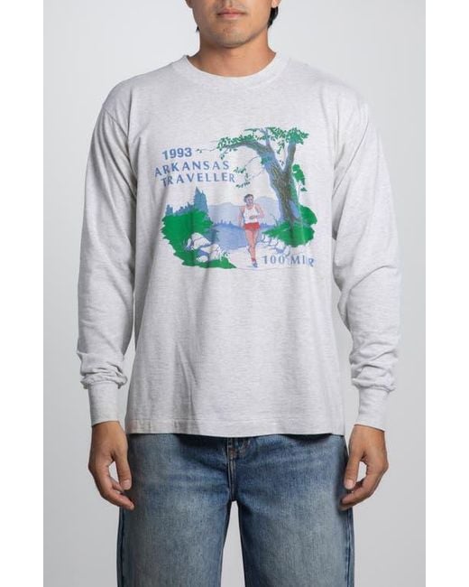 Elwood Gray Vintage '93 Arkansas Traveler 100 Miler Tee for men
