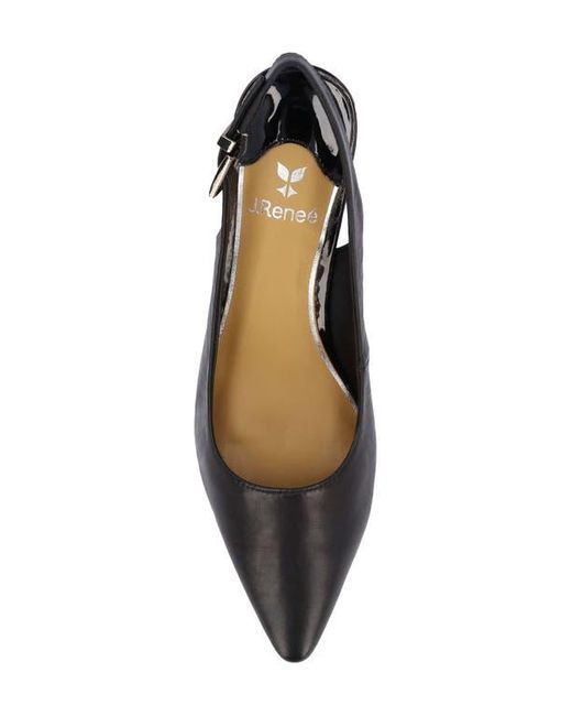 J. Reneé Black Mayetta Slingback Pointed Toe Pump