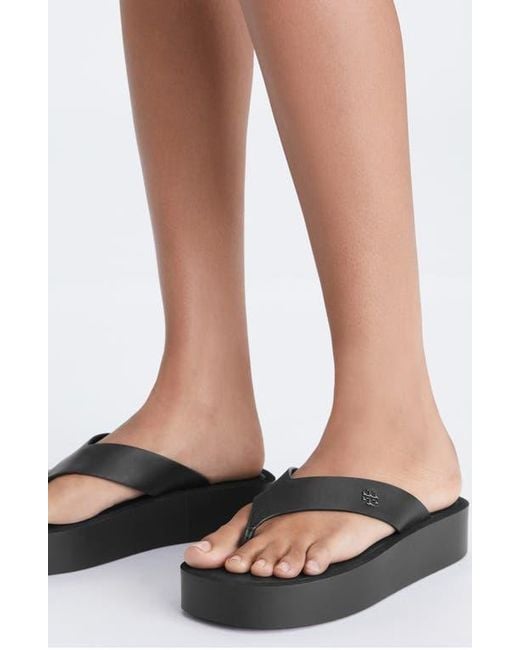 Tory Burch Black Platform Flip Flop