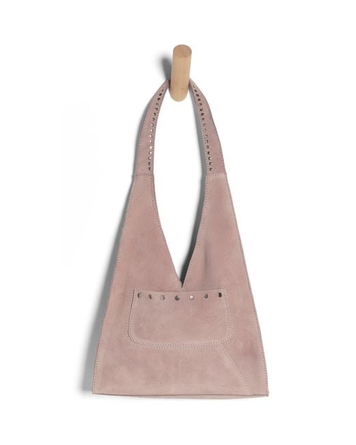 Free People Brown Soho Stud Suede Shoulder Bag