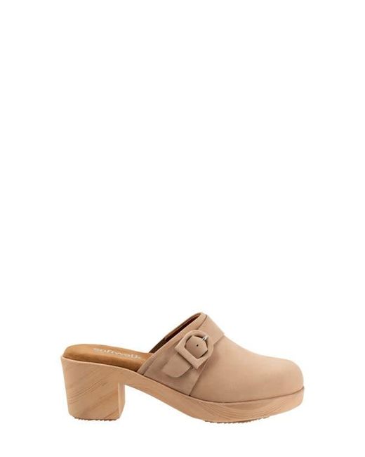 Softwalk® Brown Ferrara Platform Mule