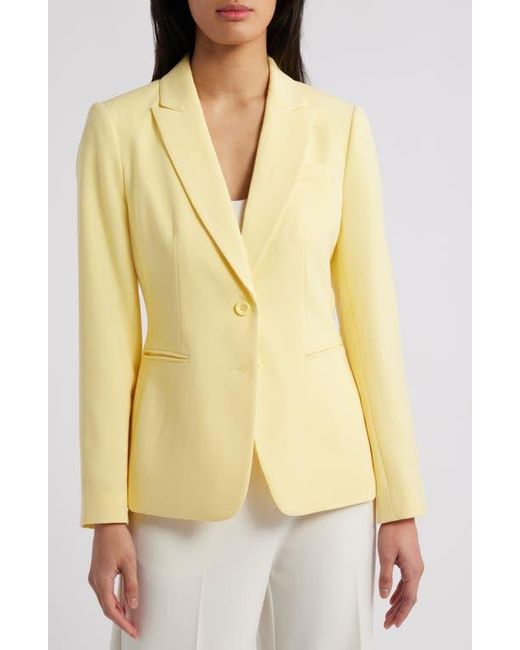 Tahari Yellow Roll-Cuff Jacket