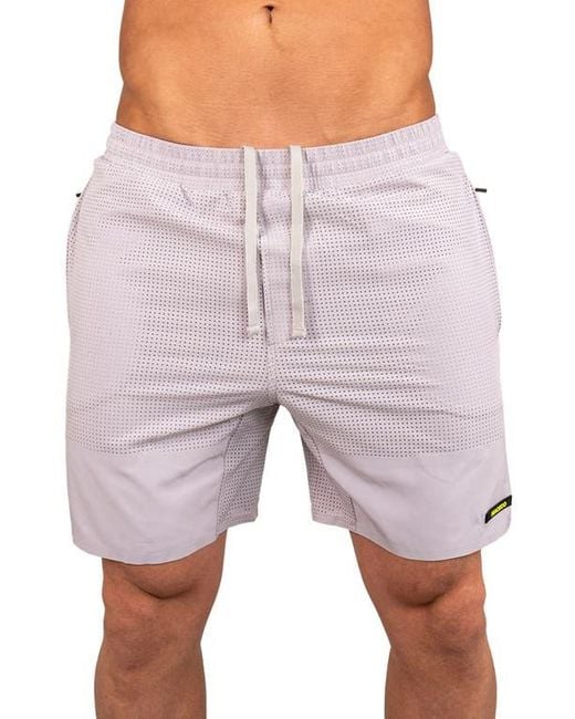 Maceoo Blue Perforated Training Shorts for men
