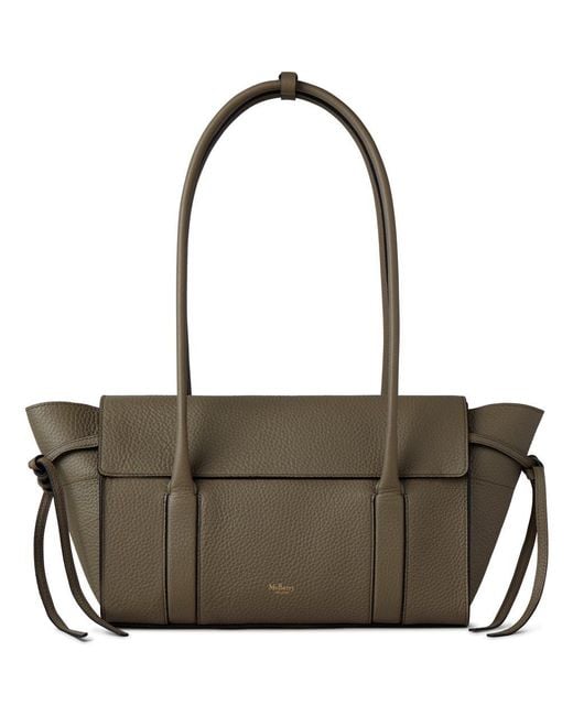 Mulberry Brown Pebbled Leather Satchel Bag