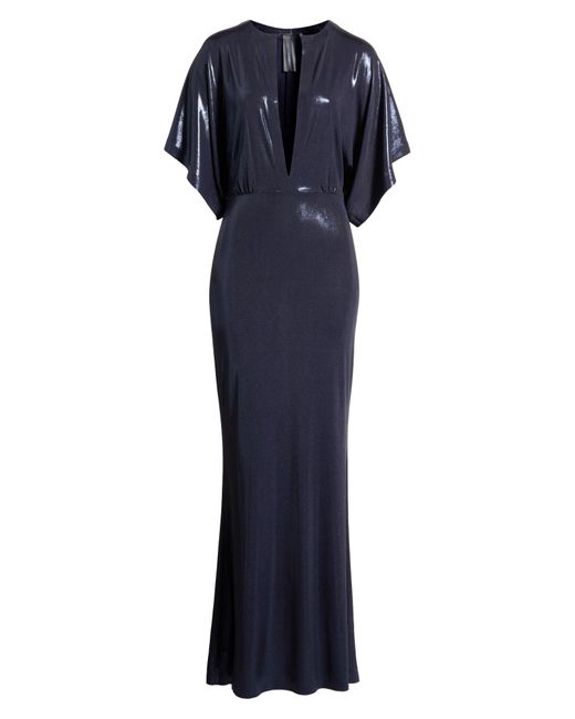Norma Kamali Blue Obie Cover-up Gown