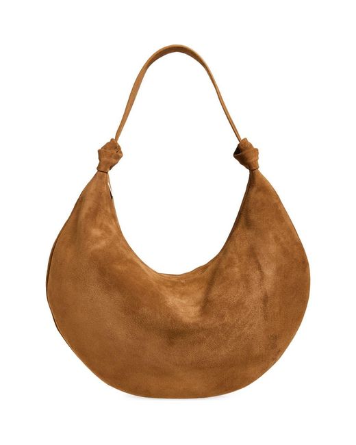 Reformation Brown Rhea Suede Hobo Bag