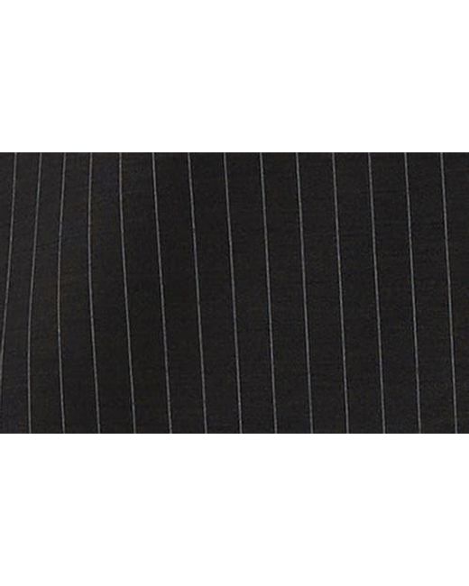 Marina Rinaldi Black Barbra Pinstripe Stretch Jersey Jacket