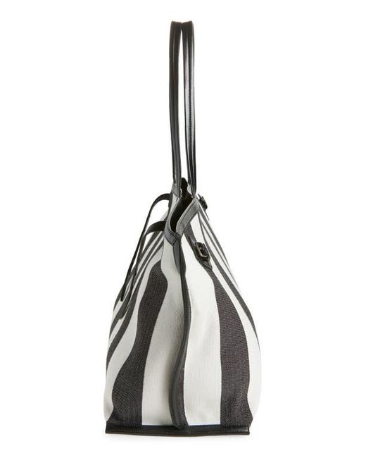 Proenza Schouler Black Days Caryall Stripe Canvas Tote