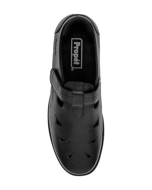 Propet Black Helen T-Strap Flat