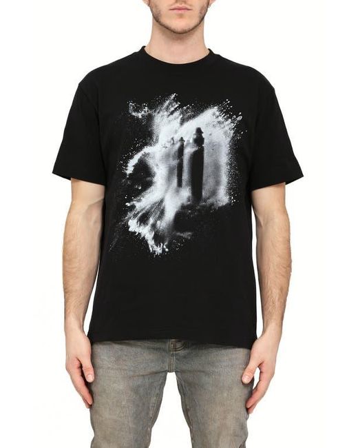 Purple Brand Black Heavyweight Graphic T-Shirt for men