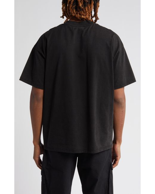 RENOWNED Black Arch Lost Cotton Graphic T-shirt for men