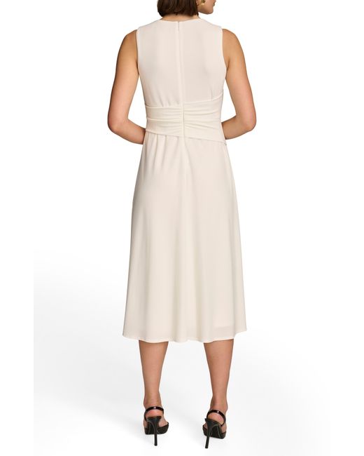 Donna Karan Natural Poly Twisted Sleeveless Dress