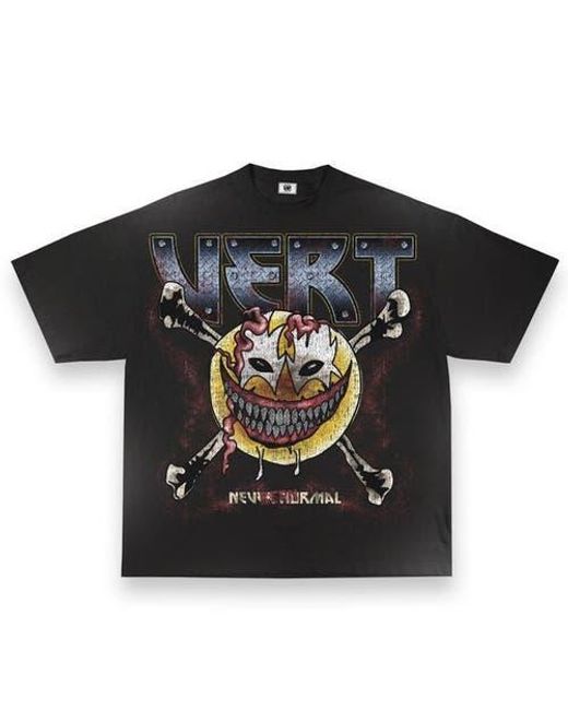 RETROVERT Black Vert Smiley Tee for men