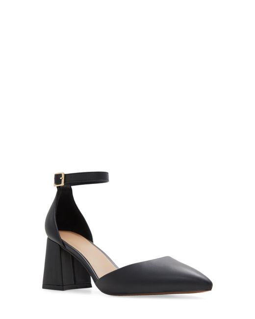 ALDO Black Daliaa Ankle Strap Pointed Toe Pump