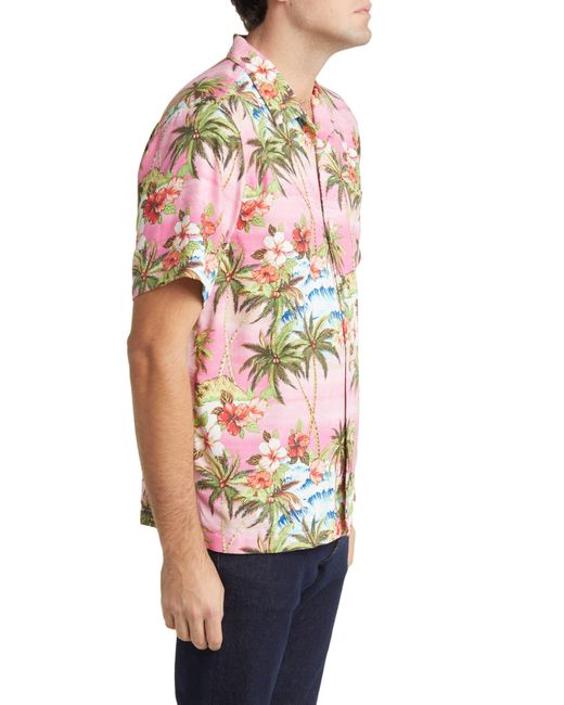 Tommy Bahama Isla Palmetta Floral Silk Blend Camp Shirt for Men Lyst