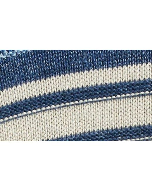 Ralph Lauren Blue Stripe Cotton & Linen Cardigan for men
