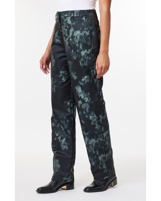 Scotch & Soda Ripple Jacquard Straight Leg Pants in Black | Lyst