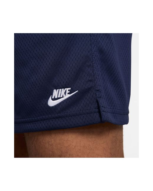 Nike Blue Club Flow Mesh Athletic Shorts for men