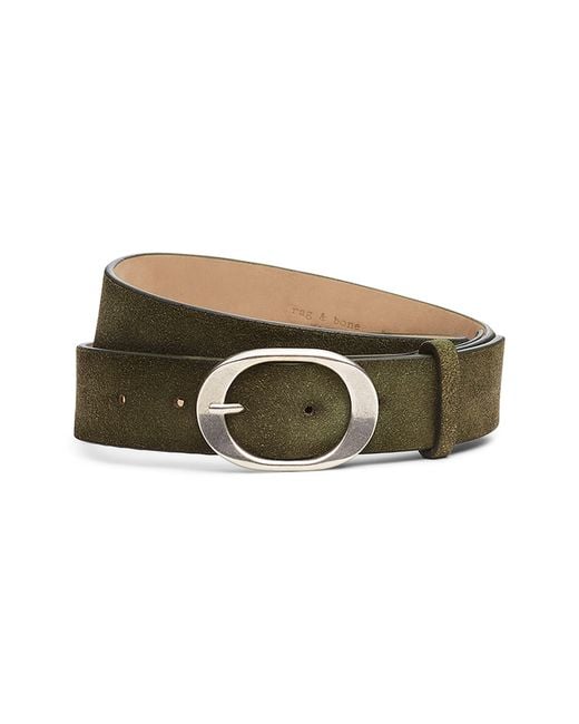 Rag & Bone Green Vera Suede Belt