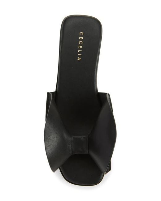 Cecelia New York Black Wendy Slide Sandal