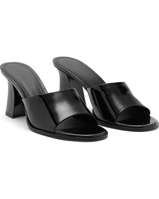 Mango Black Slide Sandal