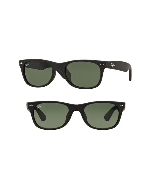 Ray-Ban Green New Wayfarer 55mm Rectangular Sunglasses