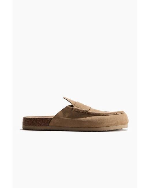 H&M Brown Loafer Mules for men