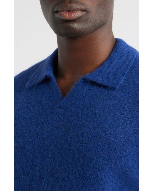 Wax London Blue Carter Polo Sweater for men