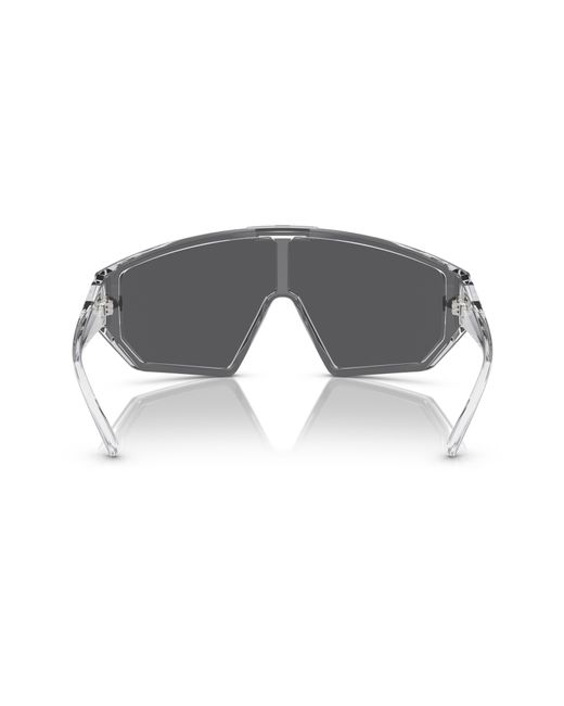Versace Gray Medusa Horizon Shield Sunglasses for men