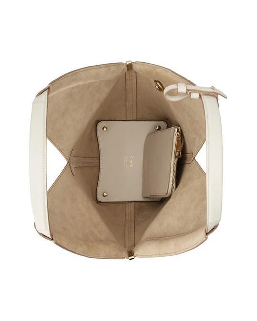 Tod's White Small Sacca Leather Bucket Bag