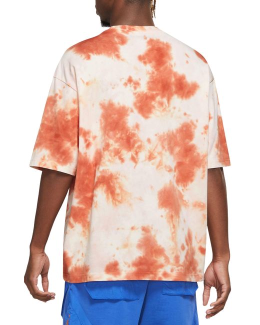Nike Orange Essentials Statement Tie Dye Oversize T-shirt for men