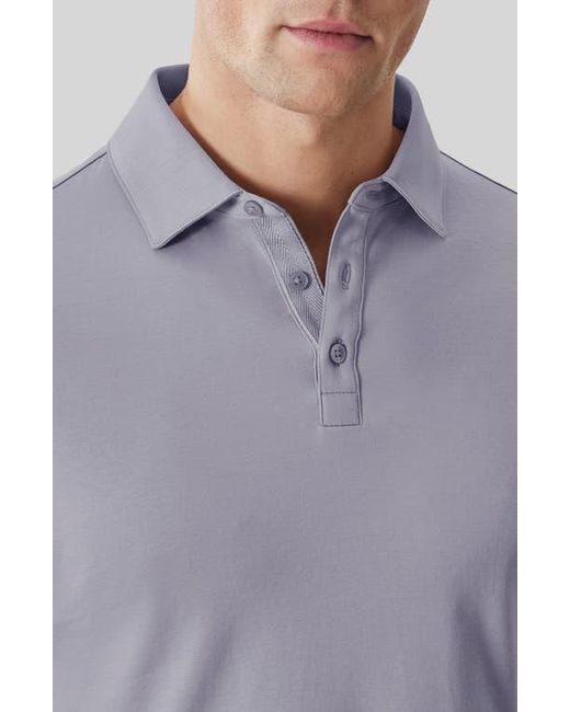 Robert Barakett Gray Georgia Short Sleeve Pima Cotton Polo for men