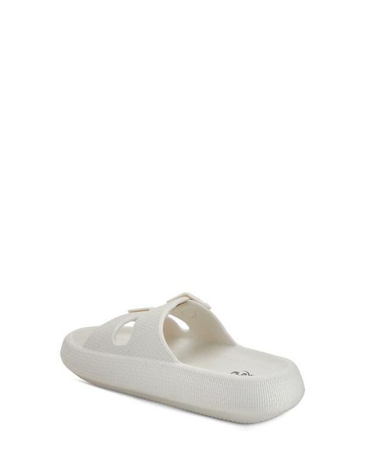 Flexus by Spring Step White Bubbles Waterproof Slide Sandal