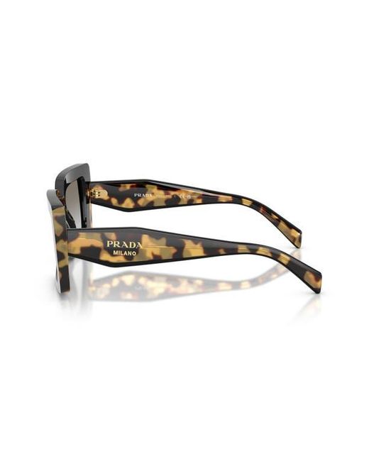 Prada Black 53Mm Rectangular Sunglasses