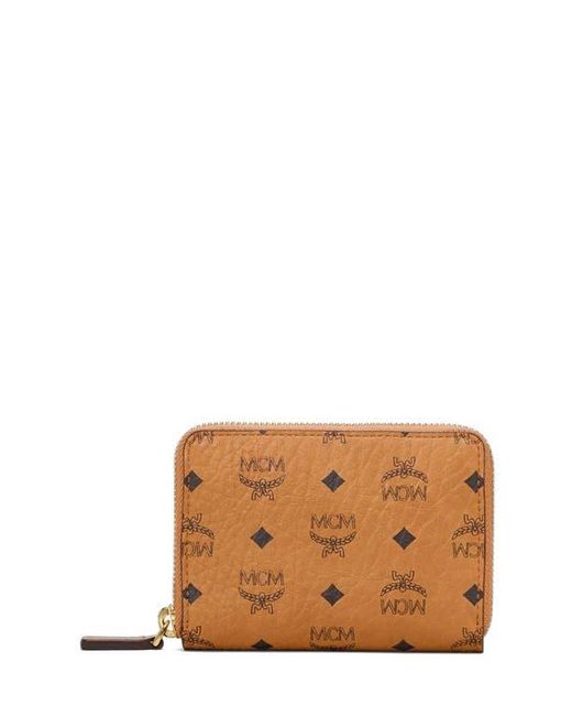 MCM White Zip Wallet