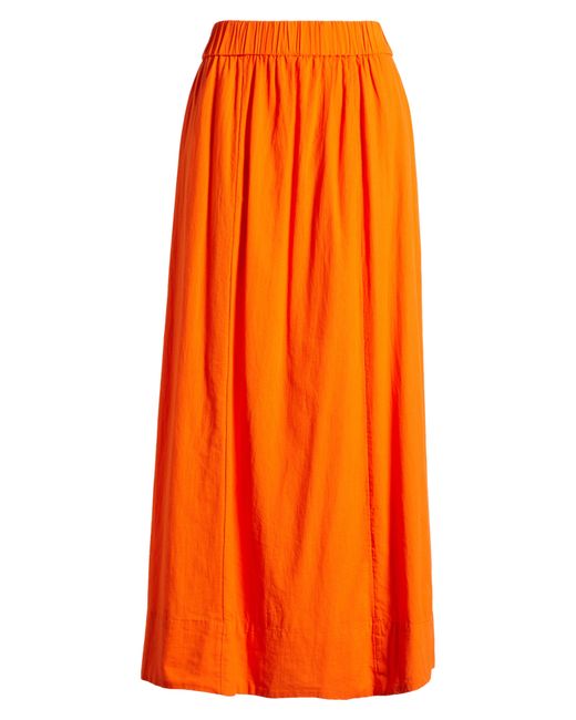 TOPSHOP Orange Pull-on Cotton Skirt