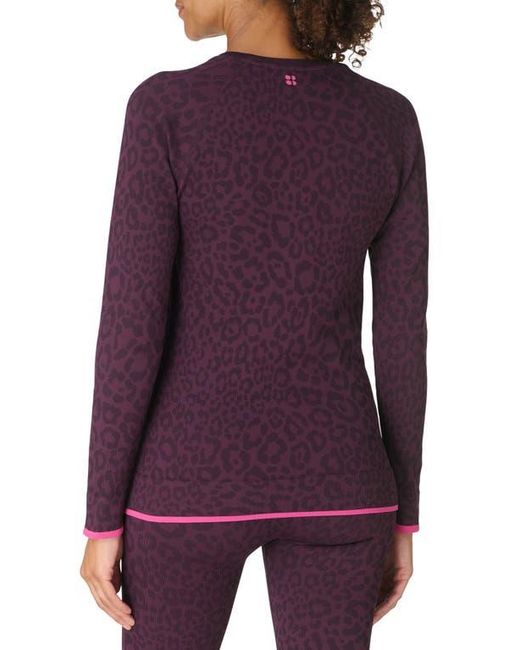 Sweaty Betty Purple Animal Base Layer Top