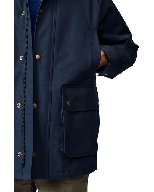 aubi Blue Derwent Long Sleeve Collared Barn Jacket for men