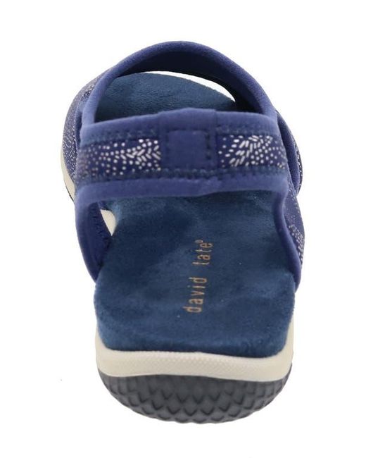 David Tate Blue Stretch Slingback Sandal