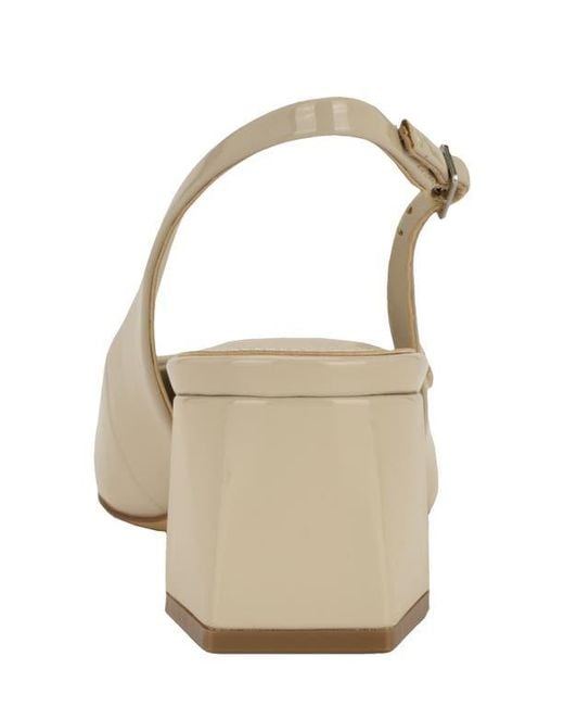 Calvin Klein Metallic Sarra Slingback Pointed Toe Pump